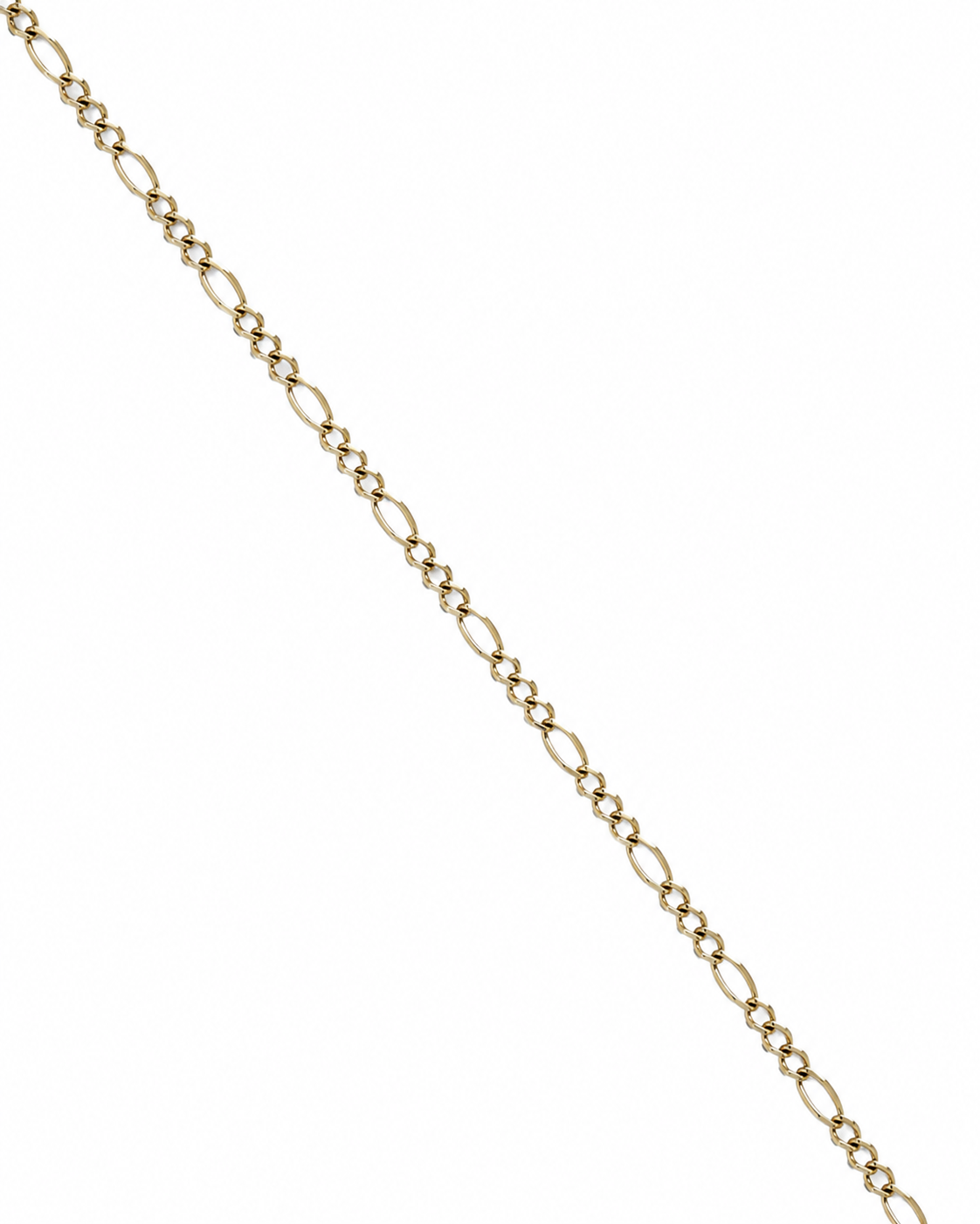 14K Yellow Gold Polished Figaro Chain 2.5 mm