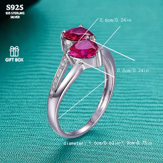 Anillo de compromiso de circonita plata esterlina S925