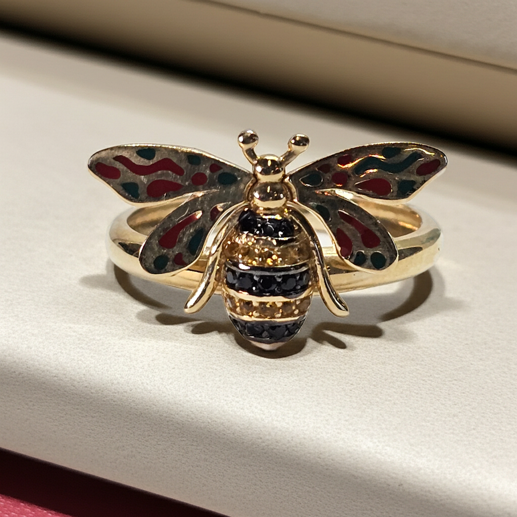 14K Gold Bee Ring - Anillo Abeja Oro 14k