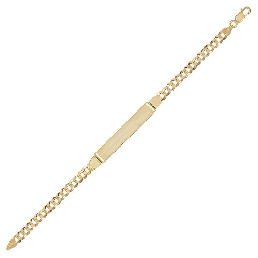 Curb Link ID 120 4.5mm Lady Bracelet Yellow Gold 14k