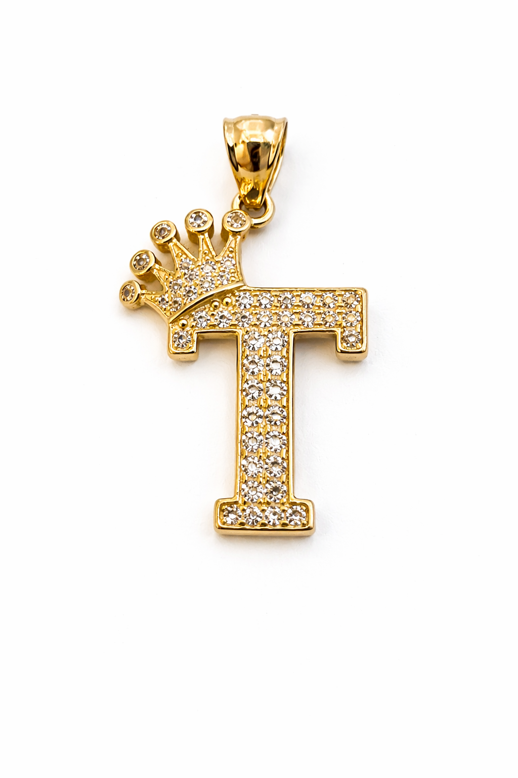 14K Gold A-Z Letter Pendant - Dige Inicial A-Z Oro 14K CZ
