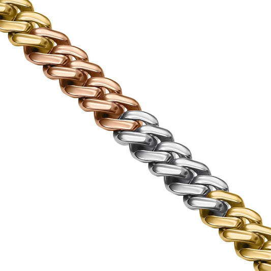14k Tri Tone Gold Cuban Chain