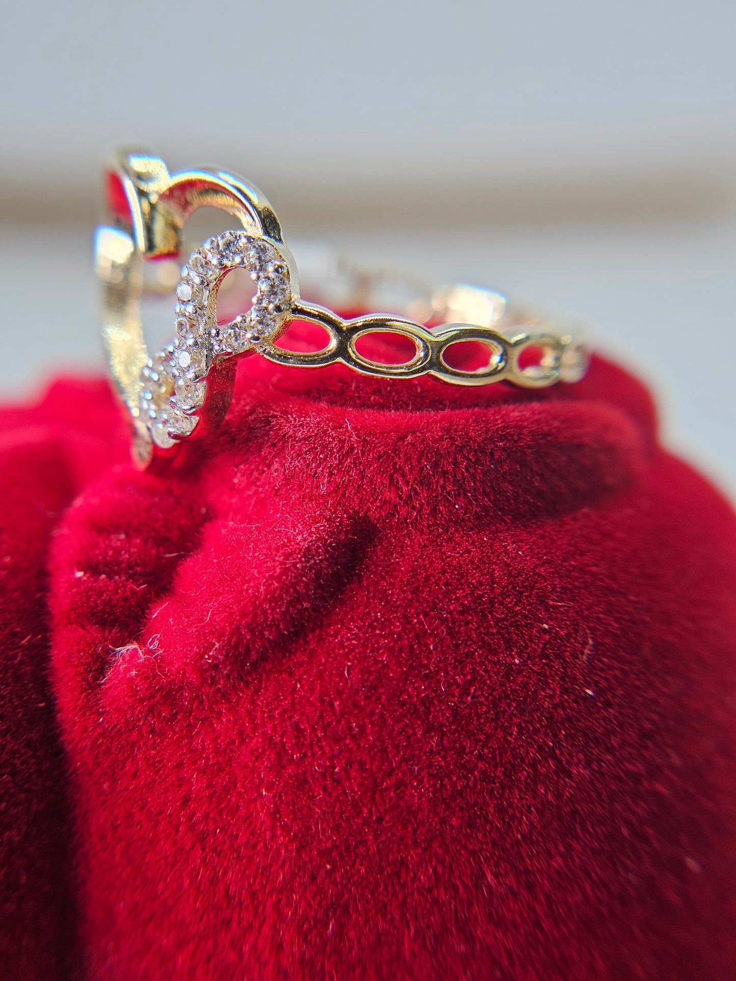 Anillo corazón infinito 14k