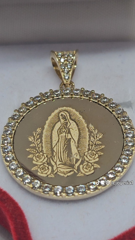 Medalla 14k oro virgen de Guadalupe