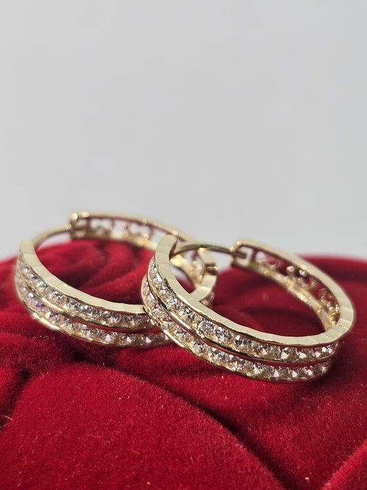 Argollas 14k Cz
