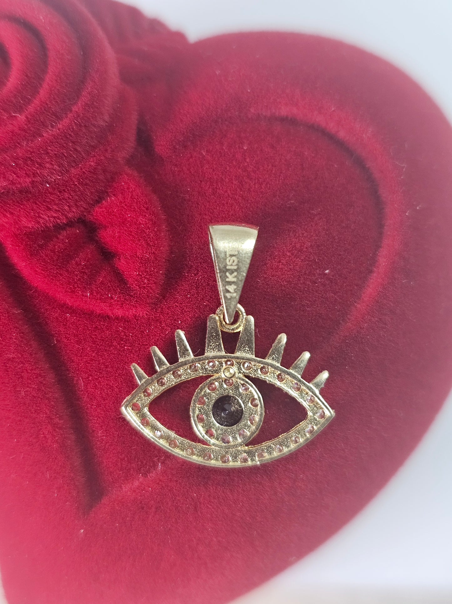 Dige ojo turco 14k oro