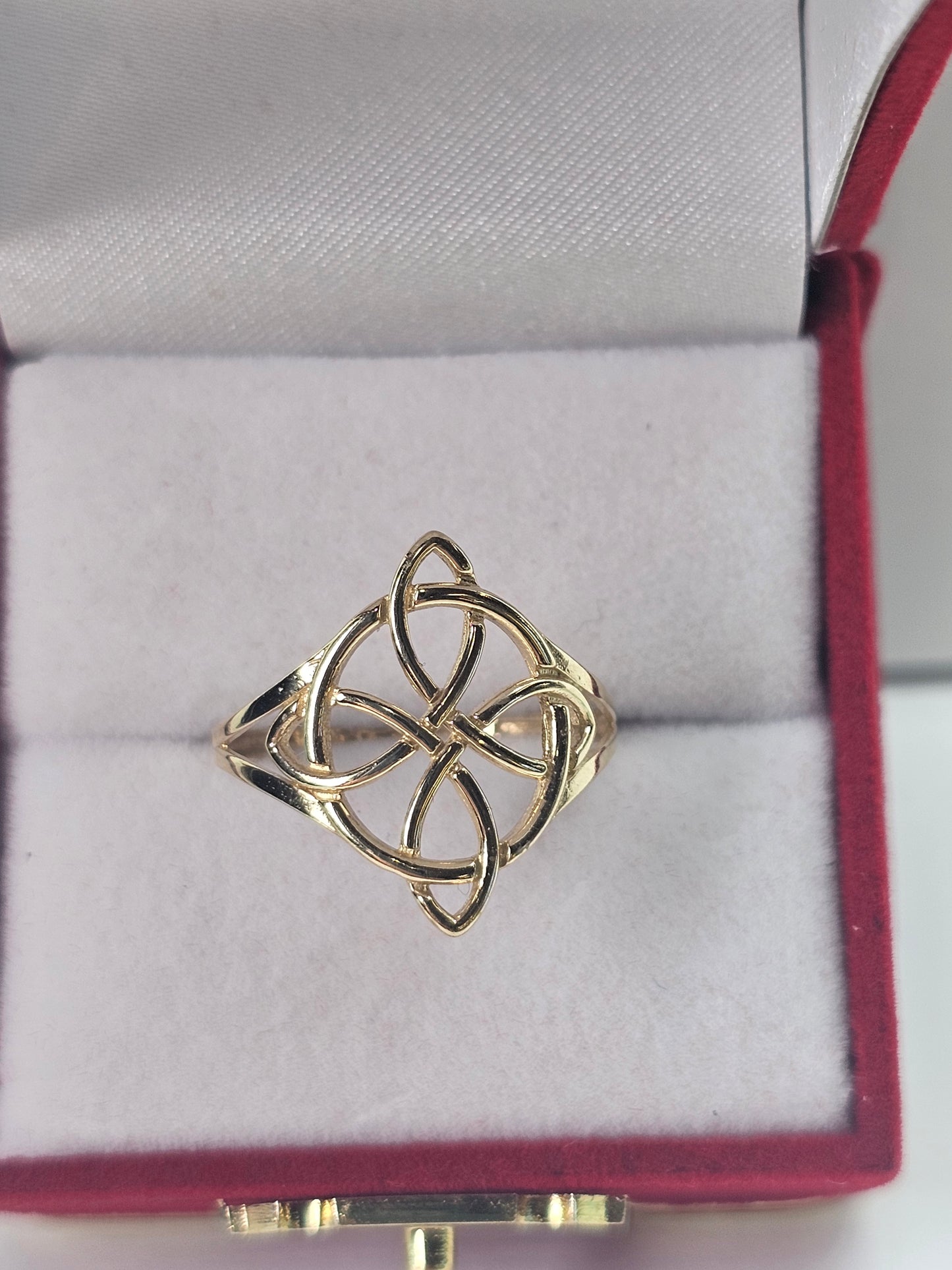 14K Gold Witche's Knot Italian Gold Ring - Anillo Nudo 14k Oro Italiano #9
