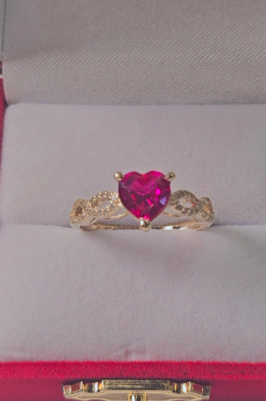Anillo Corazón Infinito 14K