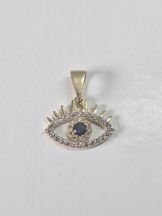 Dige ojo turco 14k oro