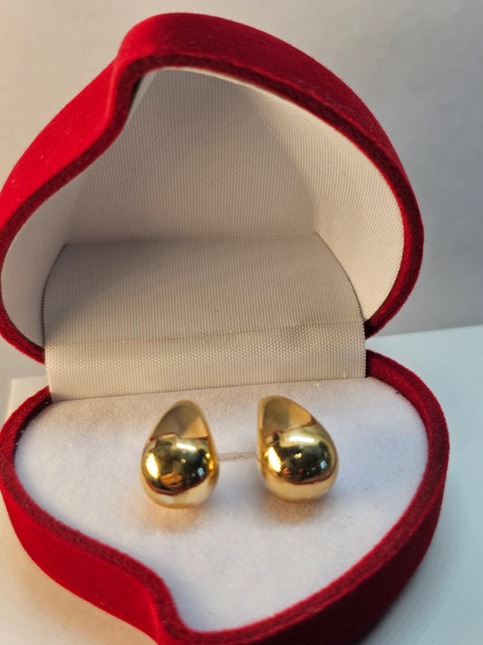 Aretes de Gota 14k Oro Italiano