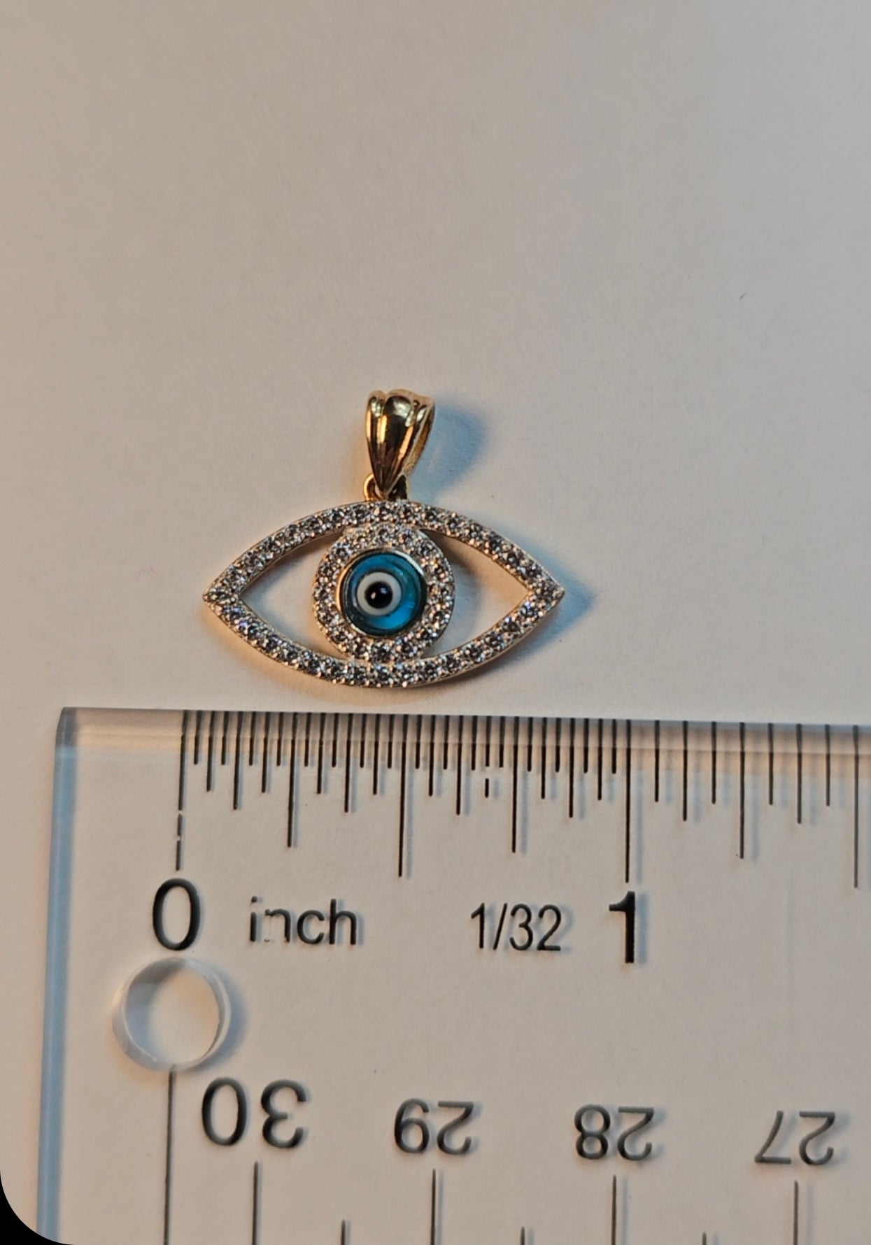 Dije Ojo Turco en Oro 14K con Zirconias – Protección y Elegancia en un Solo Diseño