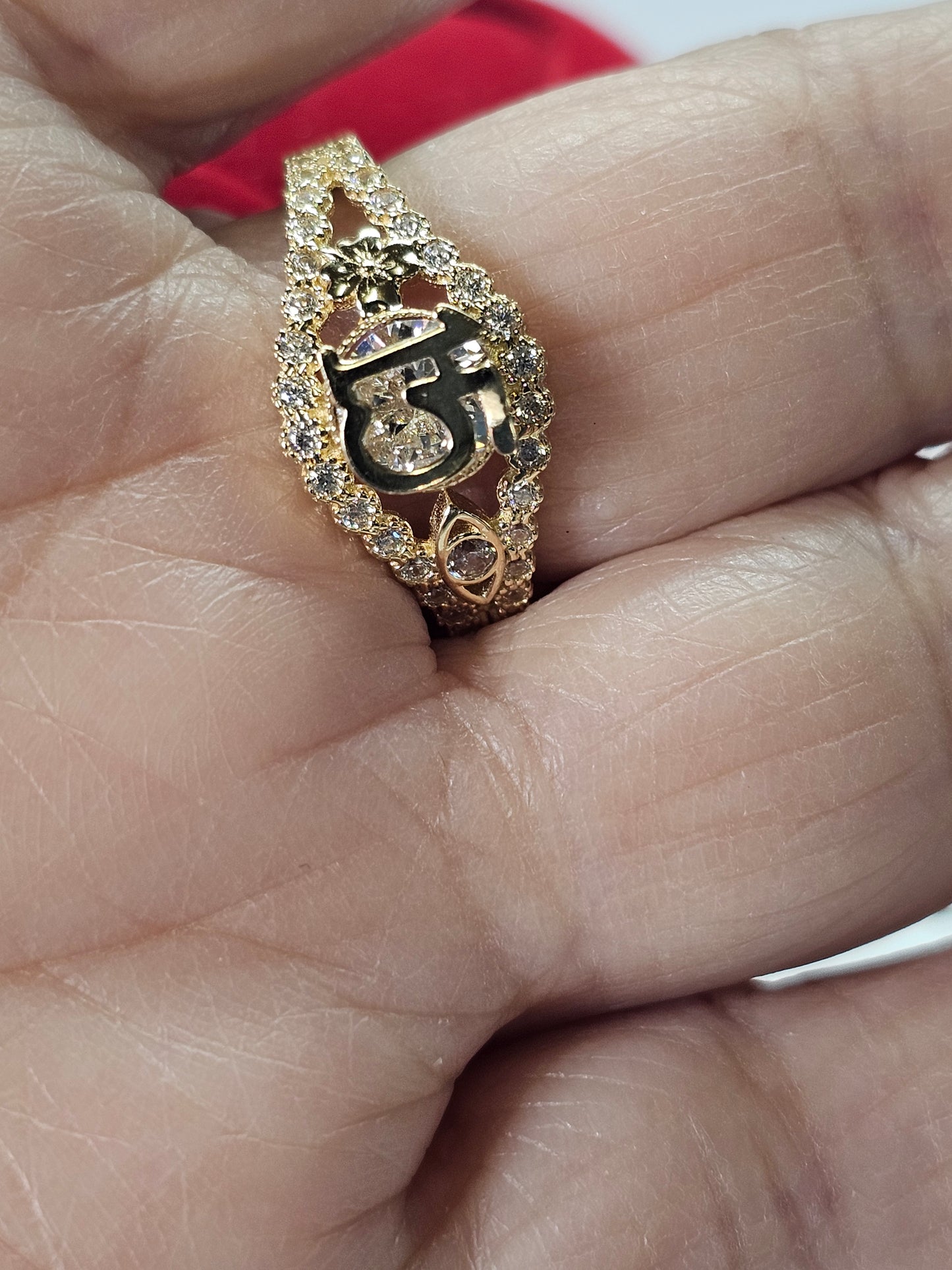14K Gold Quinceañera Ring - Anillo de 15 Años 14k
