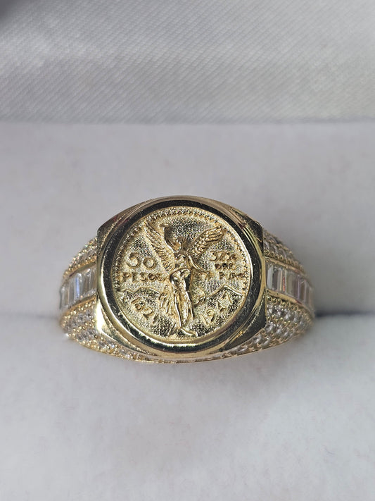 Anillo Hombre con Centenario Oro 14k #10.5