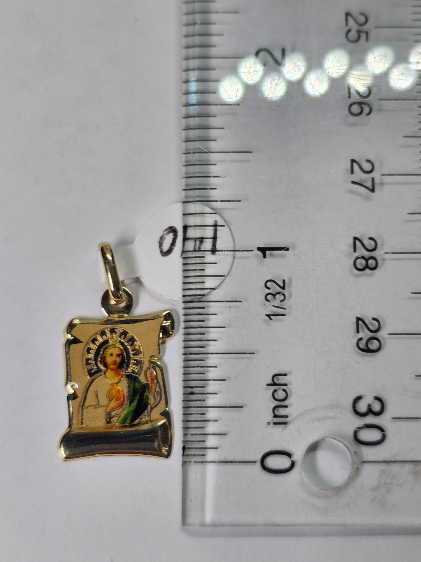 14K Gold St Jude Pendant - Dige San judas Tadeo 14k