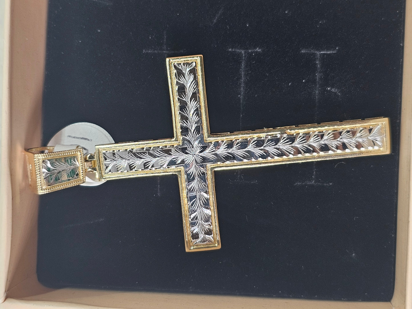 Dige Cruz 14k Oro 2 Tonos