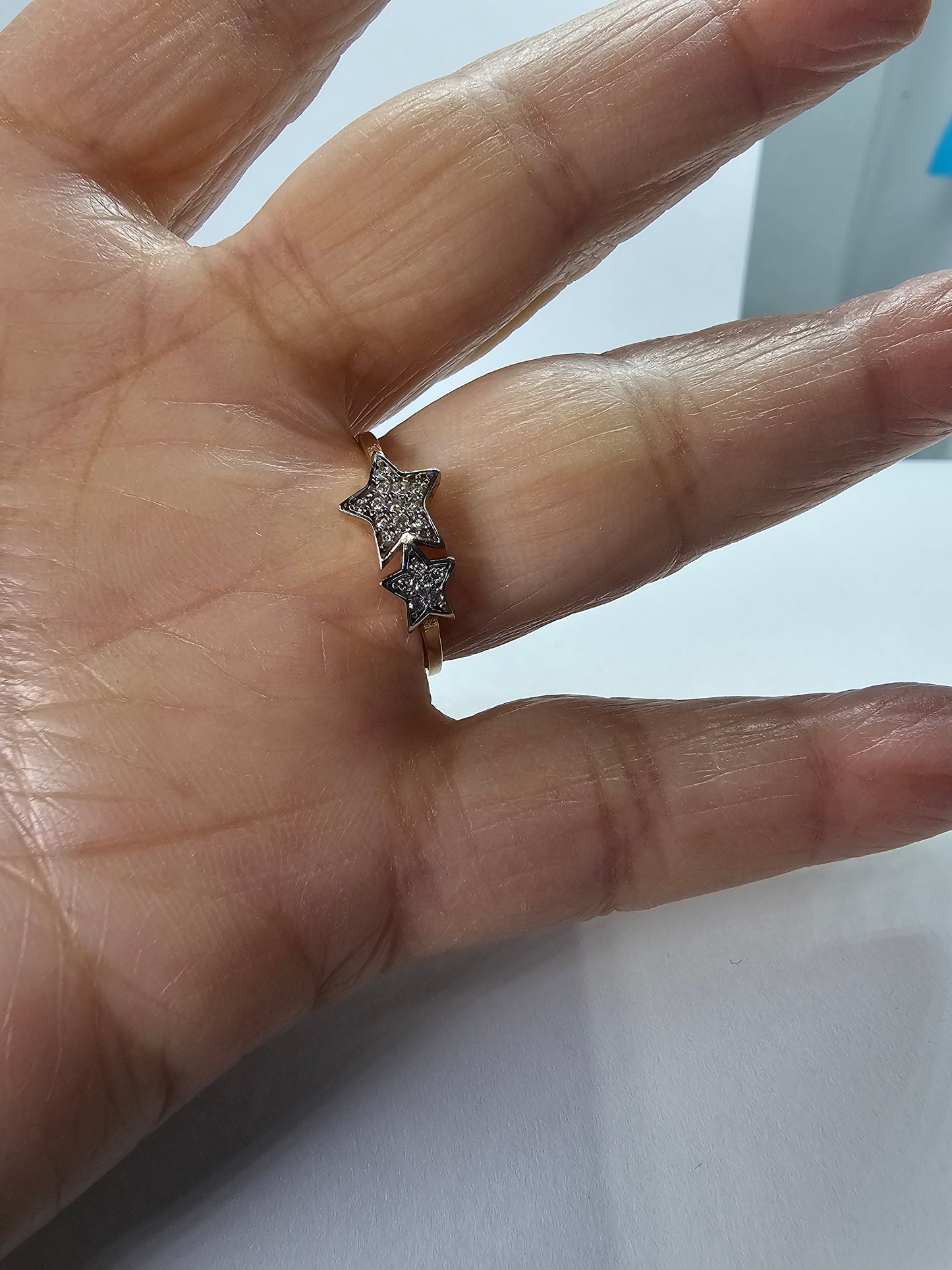 14K Gold Stars Ring - Anillo con estrellas 14k