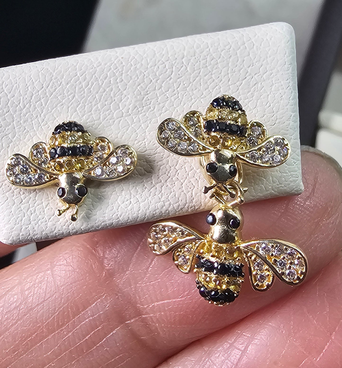 Set de Abejas 14k Oro Italiano