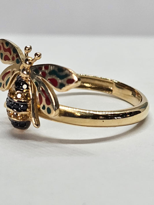 Anillo Abeja Oro 14k