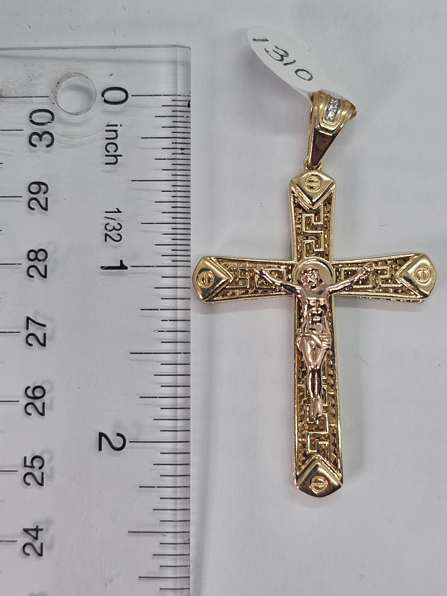 Dige Cruz 14k oro 2 Tonos