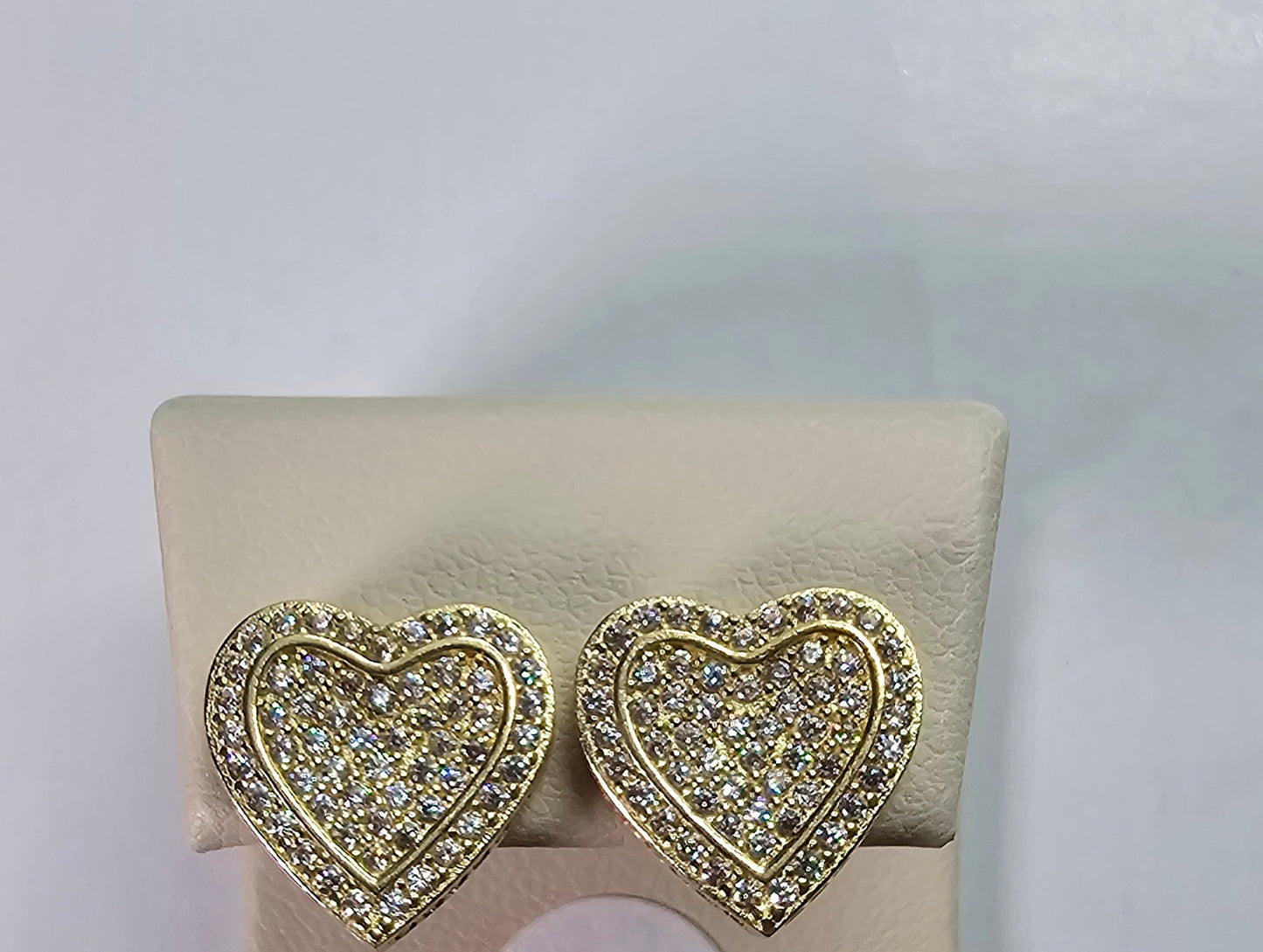 Aretes Corazón 14k Oro