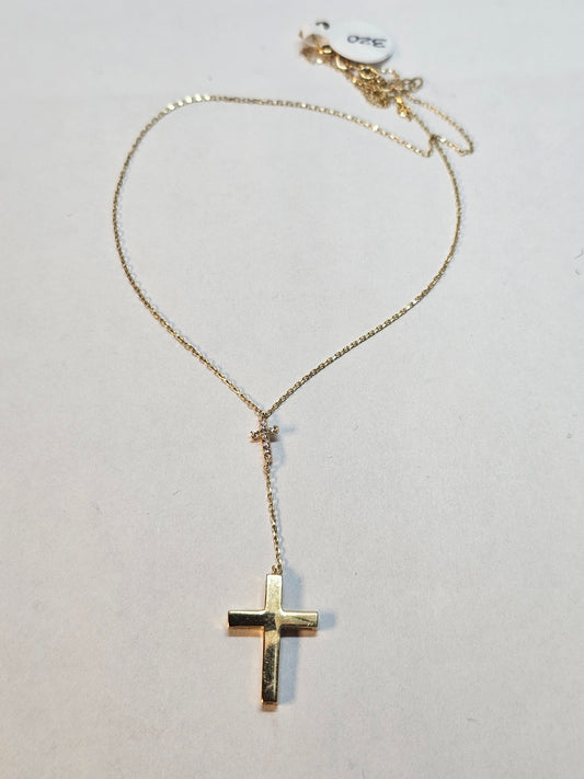 Gargantilla cruz 14k oro