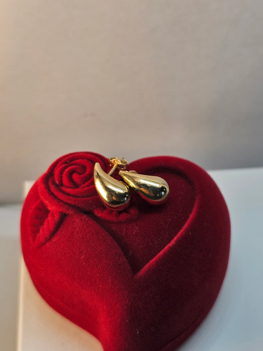 Aretes de Gota 14k Oro Italiano