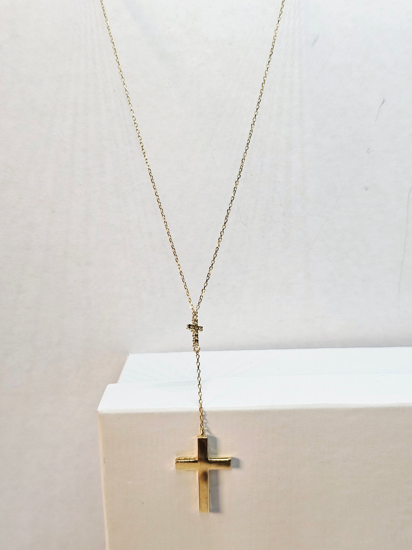 Gargantilla cruz 14k oro