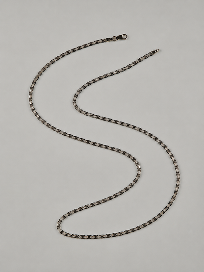 14K Yellow Gold Diamond-Cut Marquise Link Chain – 2 mm
