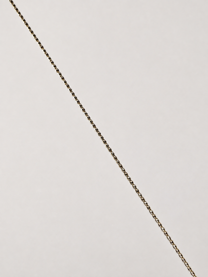 14K Yellow Gold Diamond-Cut Marquise Link Chain – 2 mm