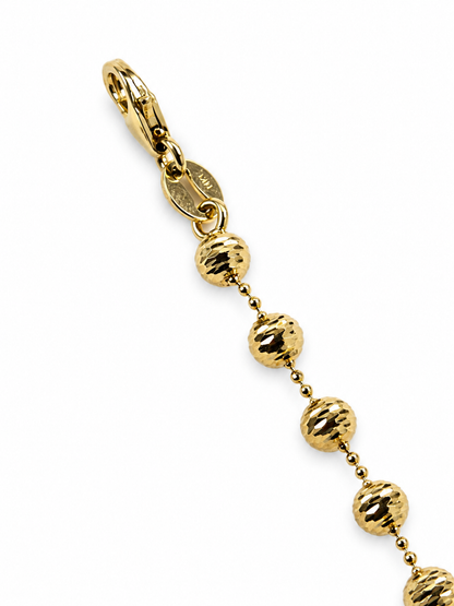 14K Yellow Gold Bolo Style Bead Chain