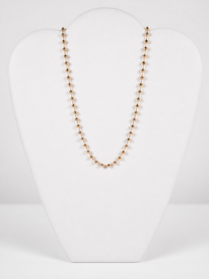 14K Yellow Gold Bolo Style Bead Chain