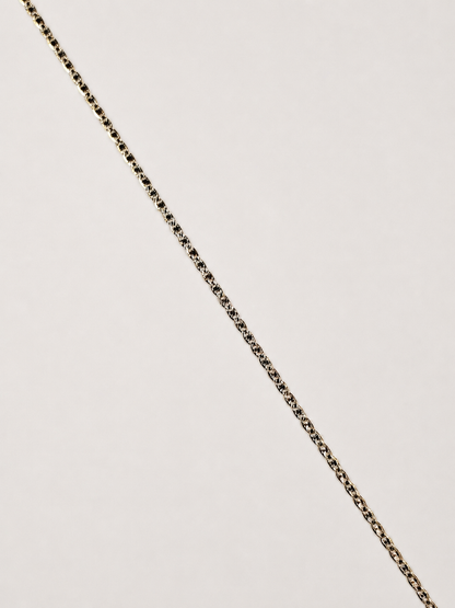 14K Yellow Gold Diamond-Cut Marquise Link Chain – 3 mm