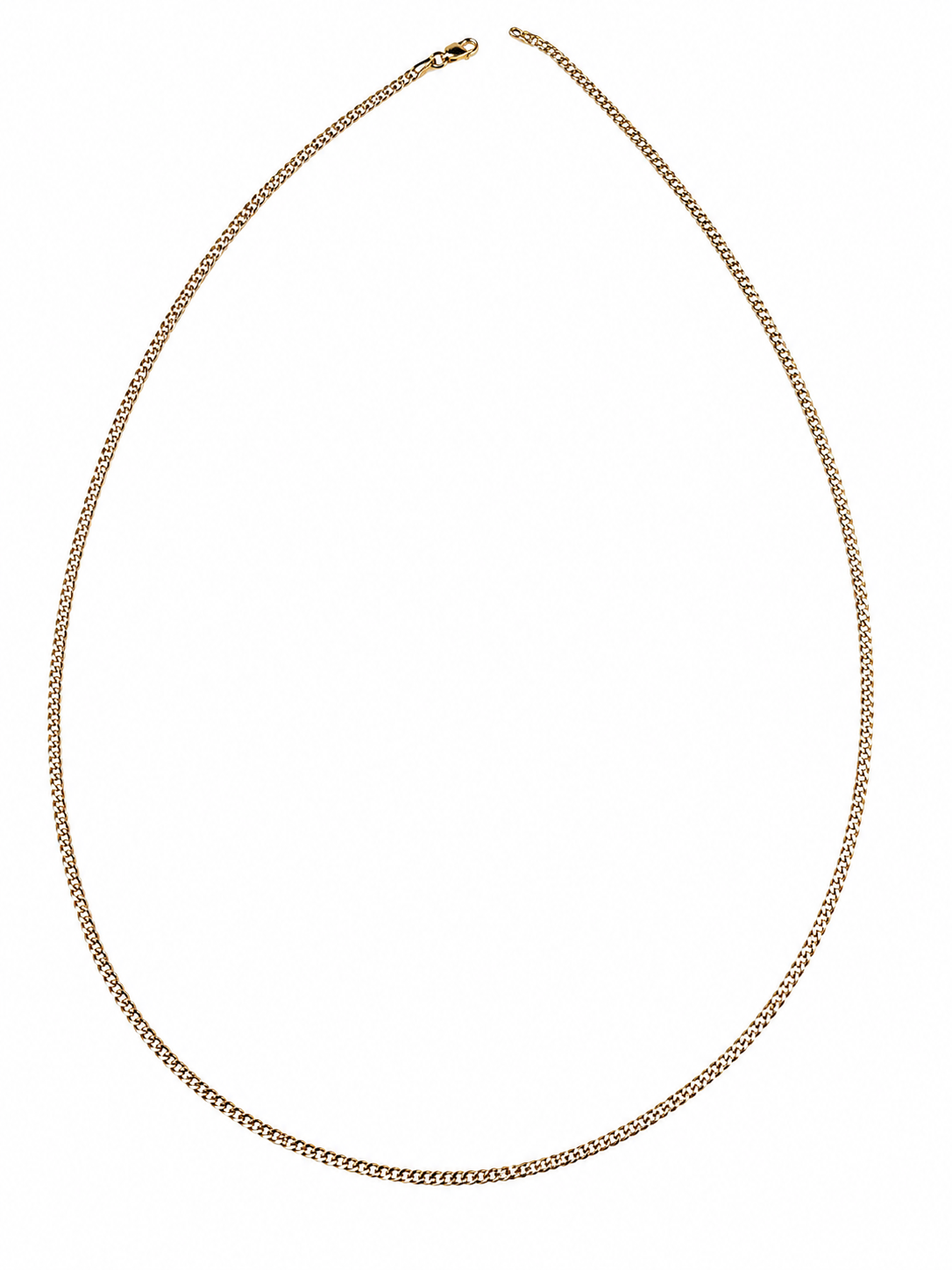 14K Yellow Gold Diamond-Cut Curb Link Chain 2.1 mm