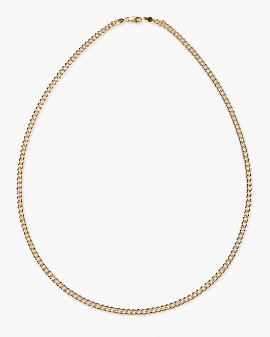 14K Yellow Gold Diamond-Cut Curb Link Chain 4.6 mm