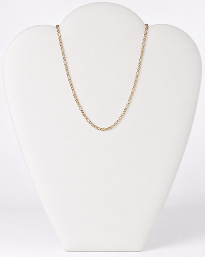 14K Yellow Gold Polished Figaro Chain 2.5 mm