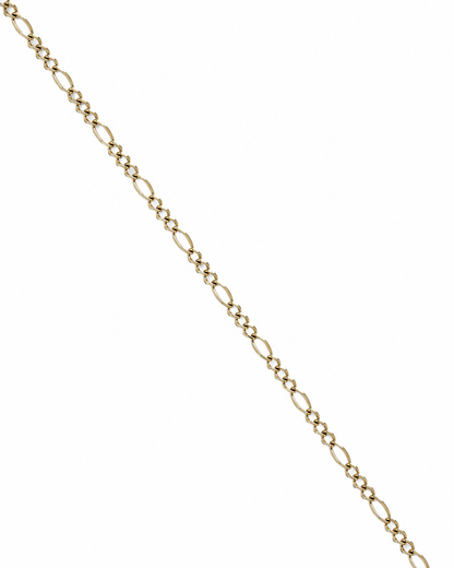 14K Yellow Gold Polished Figaro Chain 2.5 mm
