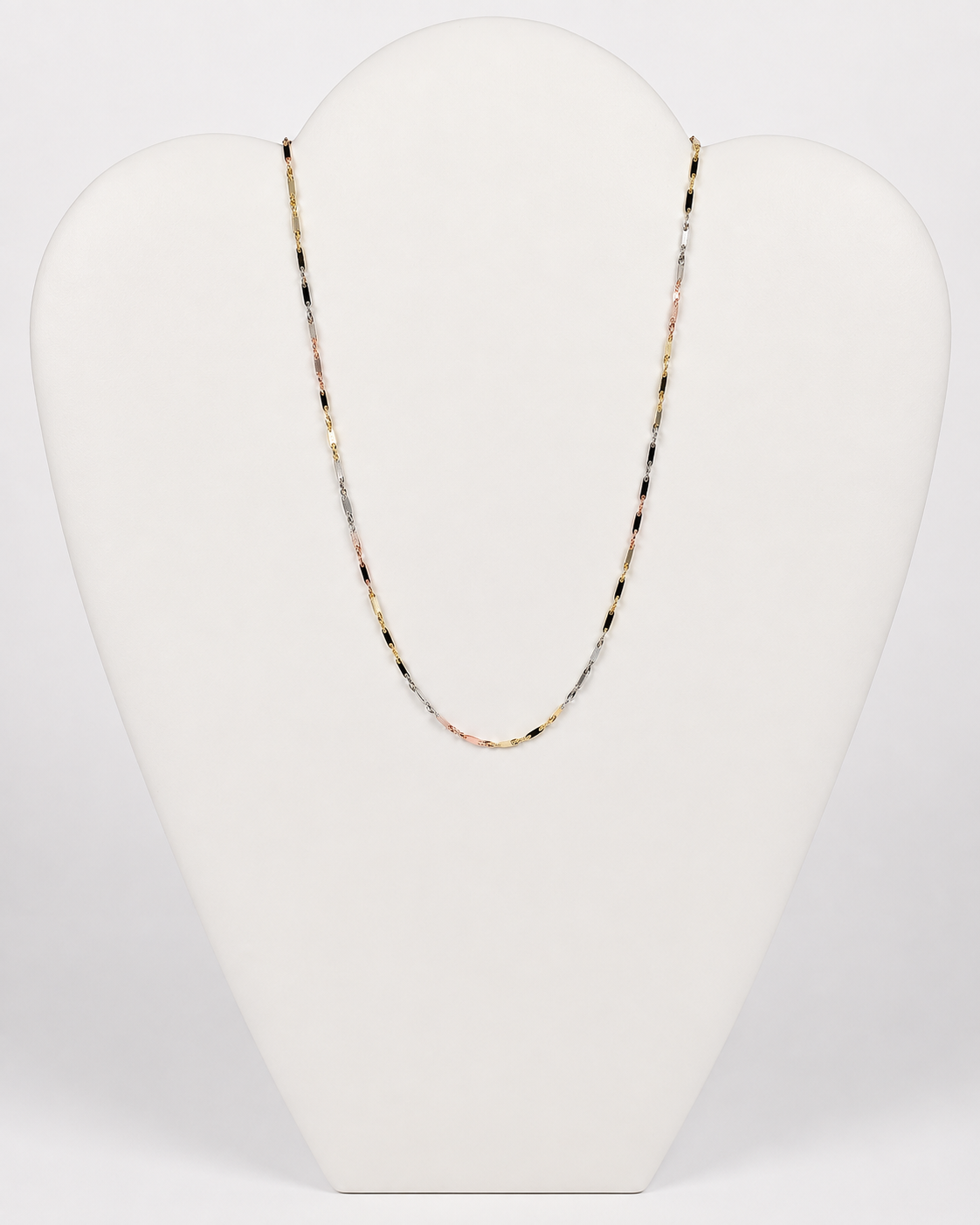 14K Tri-Color Gold Stamped Singapore Chain 1.4 mm