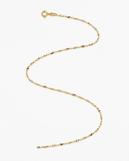 14K Yellow Gold Stamped Singapore Chain 1.4 mm