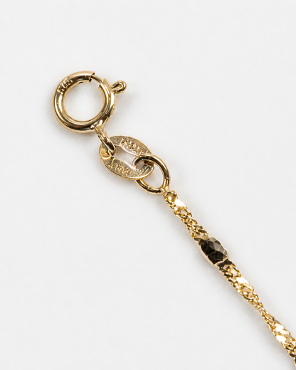 14K Yellow Gold Stamped Singapore Chain 1.4 mm