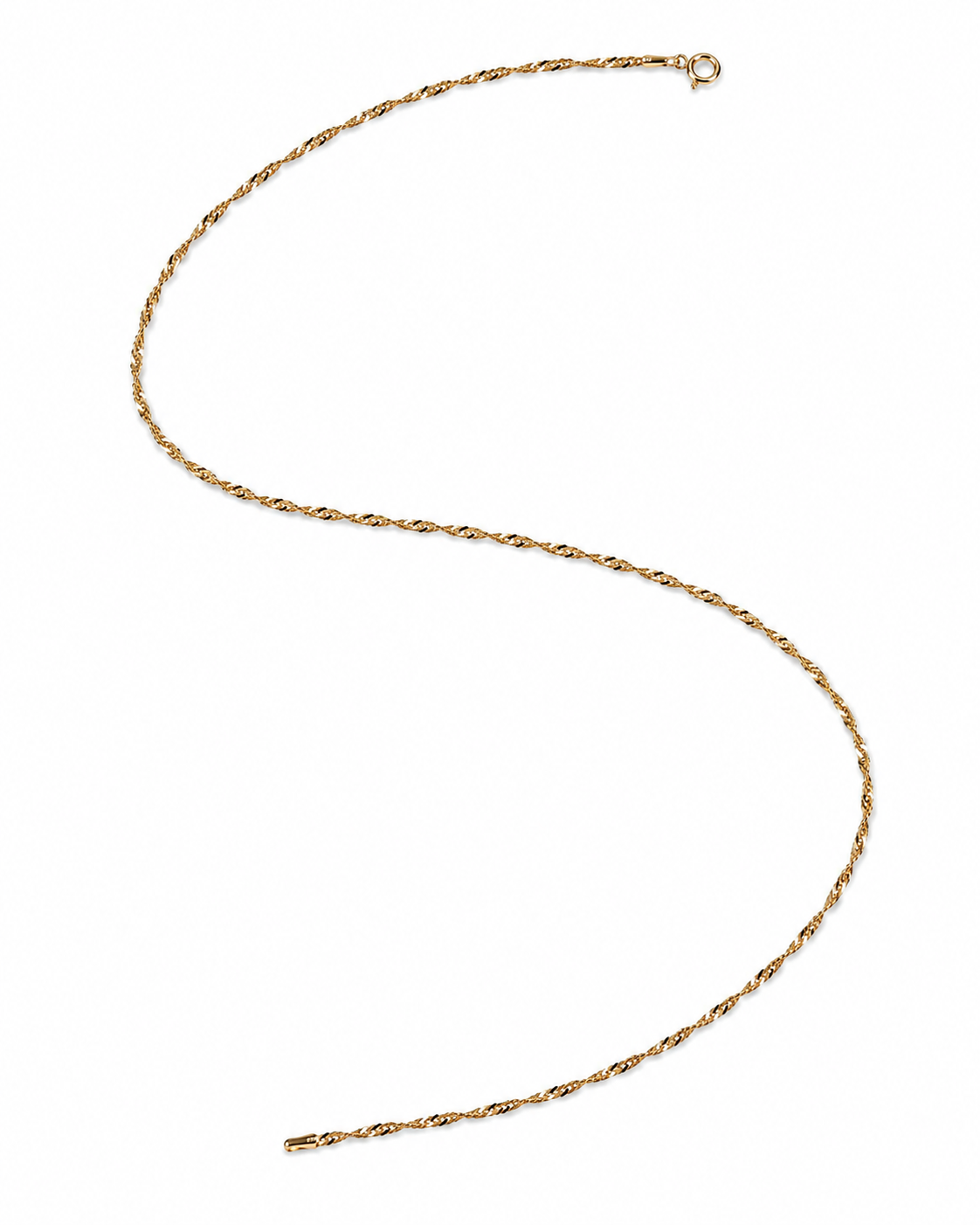 14K Yellow Gold Twisted Singapore Chain 1.4 mm