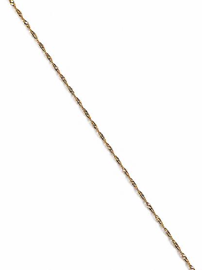 14K Yellow Gold Twisted Singapore Chain 1.4 mm