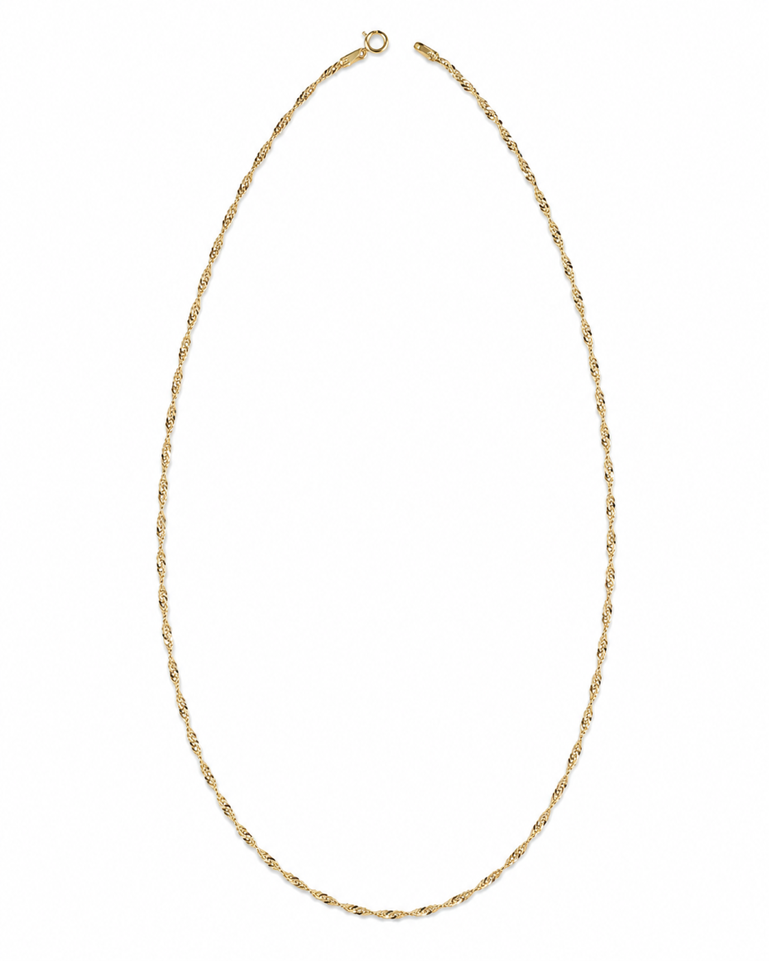 14K Yellow Gold Twisted Singapore Chain 1.4 mm