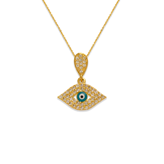 Fancy Evil Eye CZ Pendant