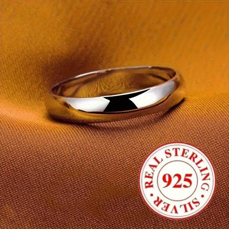 Anillo Elegante de Plata de Ley 925 - Diseño Clásico Pulido