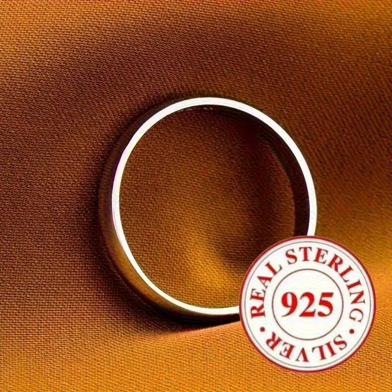 Anillo Elegante de Plata de Ley 925 - Diseño Clásico Pulido