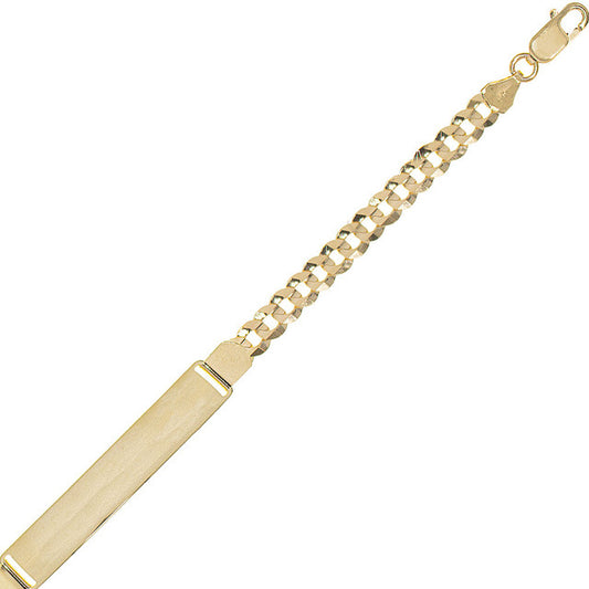 Curb Link ID 120 4.5mm Lady Bracelet Yellow Gold 14k