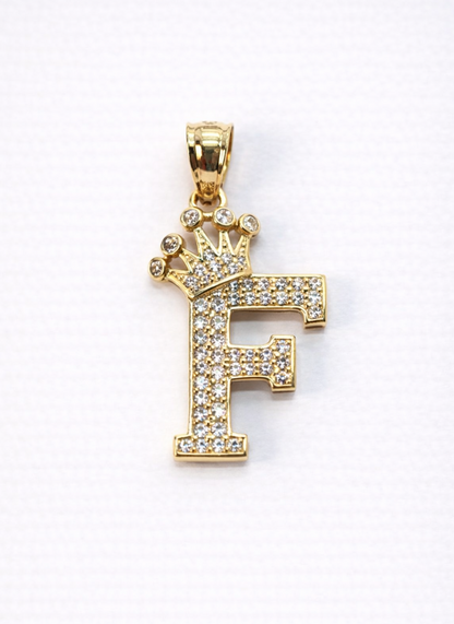 14K Gold A-Z Letter Pendant - Dige Inicial A-Z Oro 14K CZ