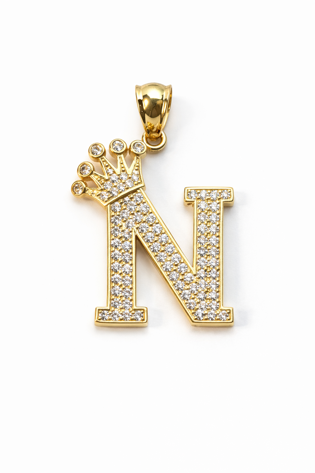 14K Gold A-Z Letter Pendant - Dige Inicial A-Z Oro 14K CZ