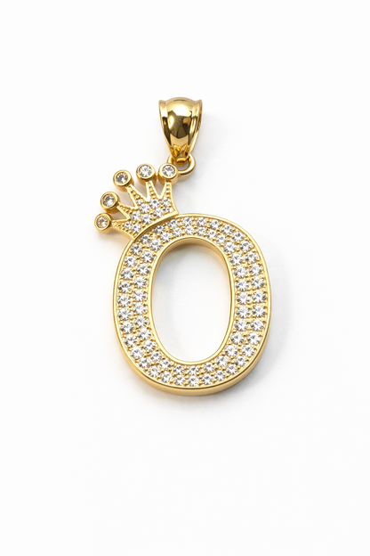 14K Gold A-Z Letter Pendant - Dige Inicial A-Z Oro 14K CZ