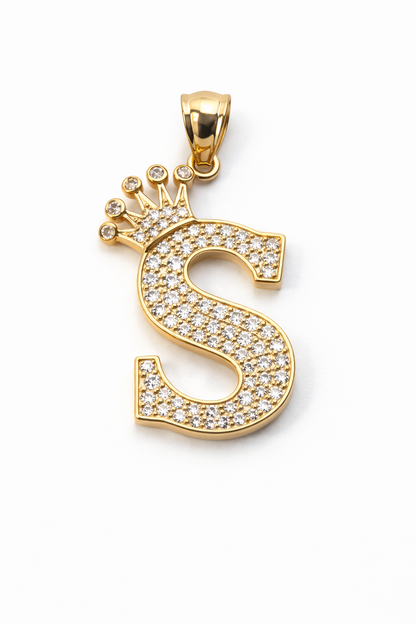 14K Gold A-Z Letter Pendant - Dige Inicial A-Z Oro 14K CZ
